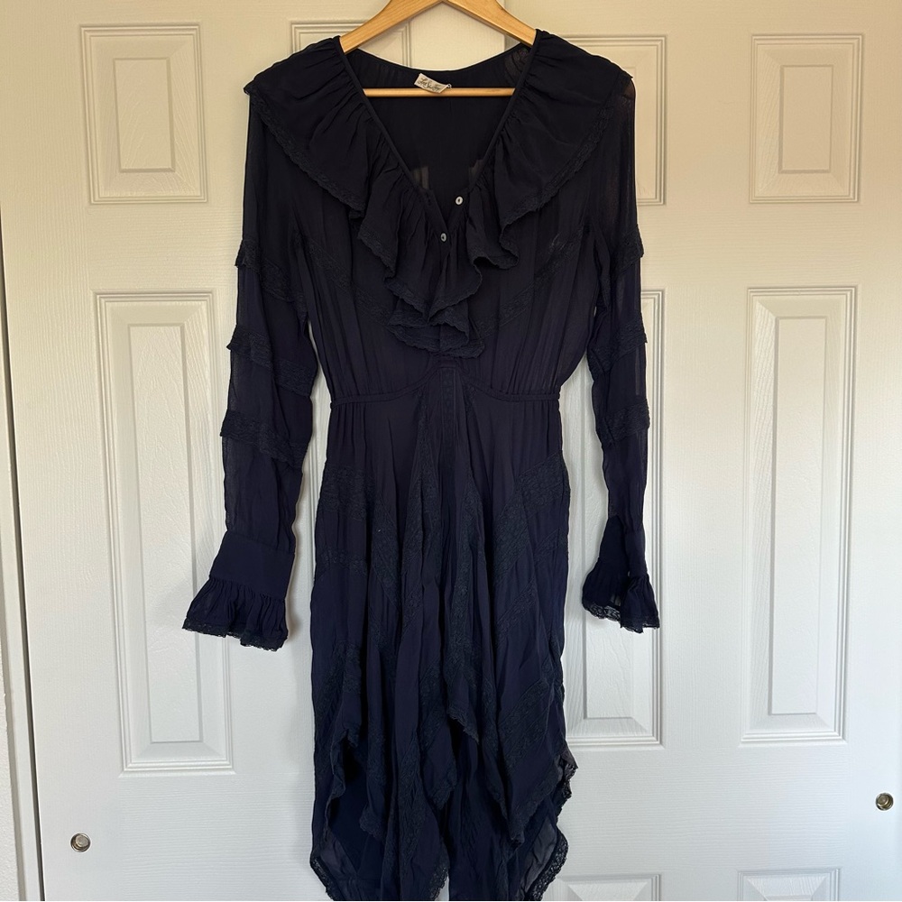 Loveshackfancy navy dress